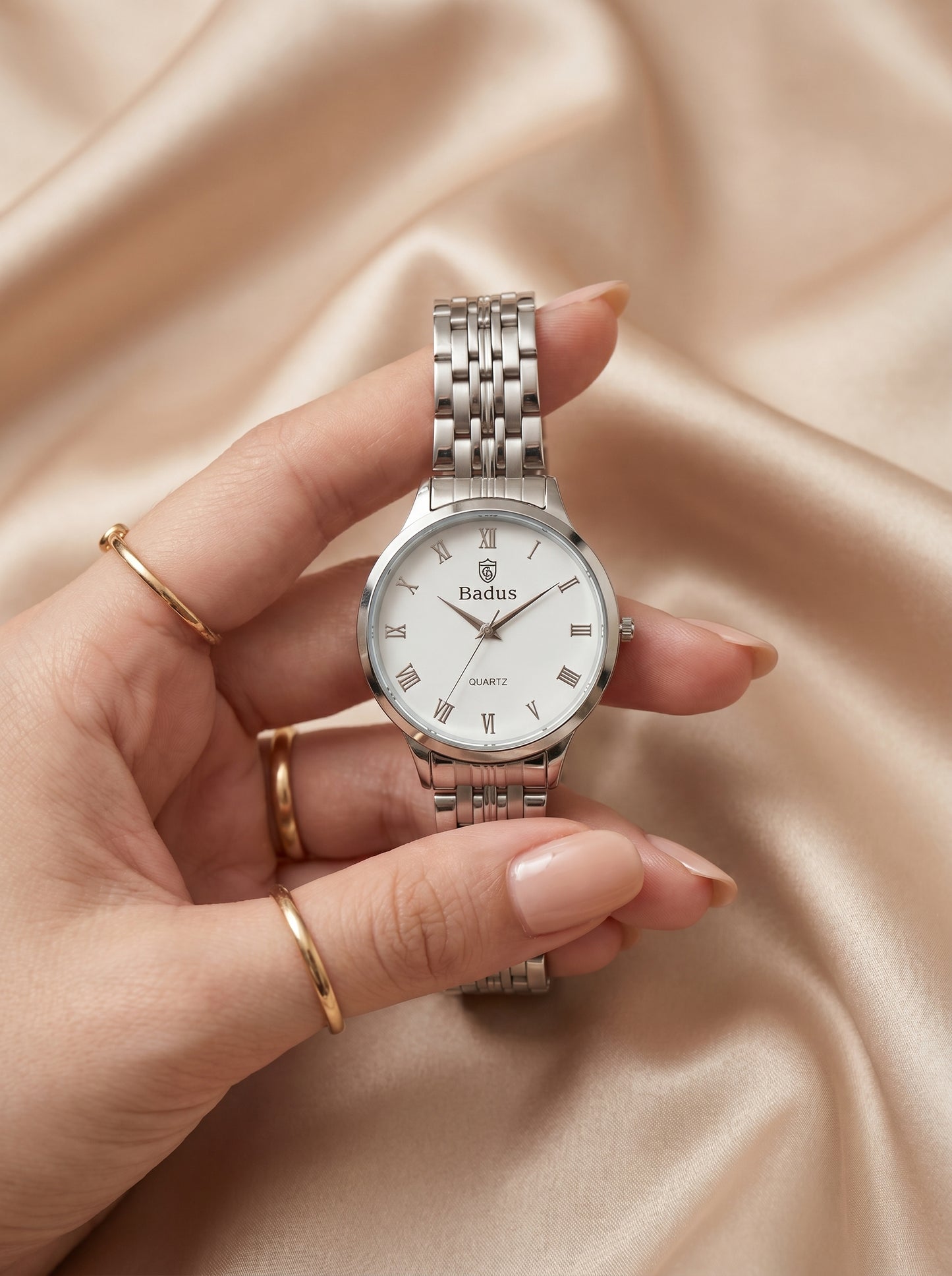 Badus White Dial Premium Watch