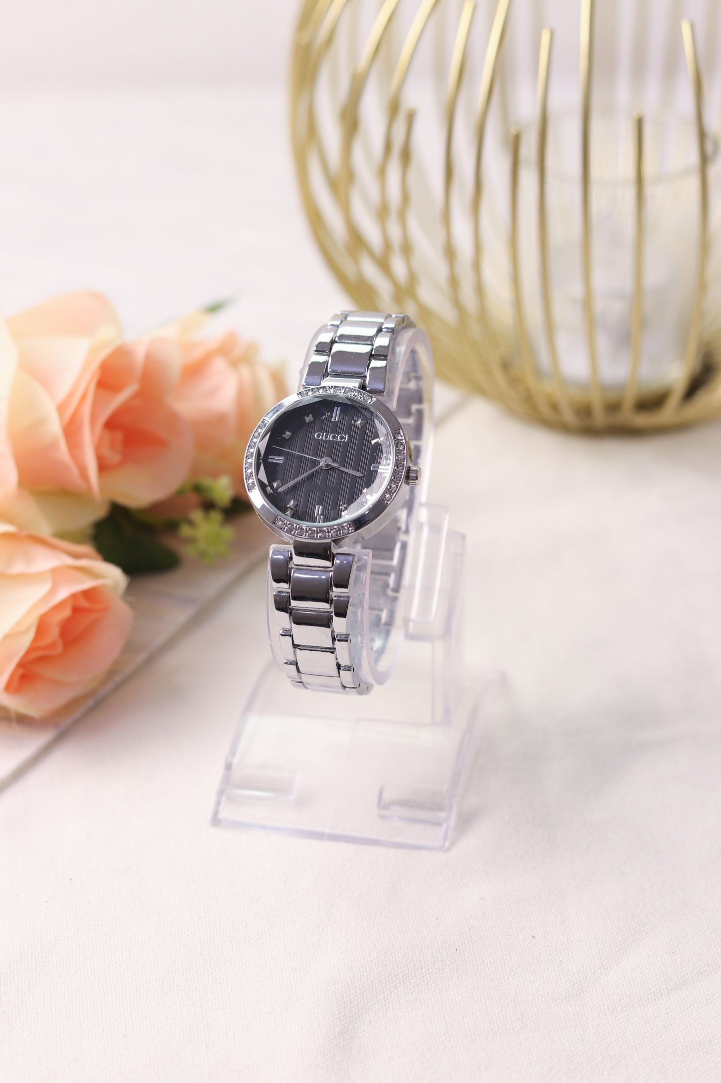 Gucci Recta Women Watch (Black Dial)