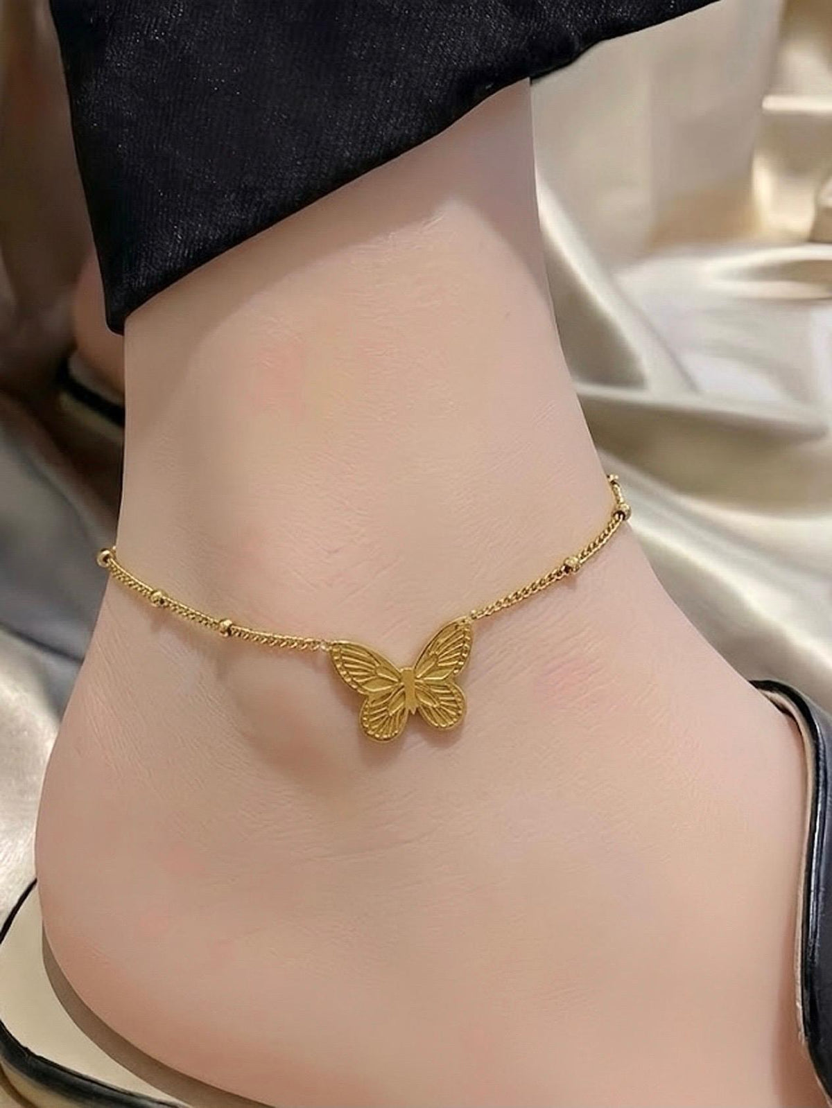Premium Gold Plated Butterfly Anklet