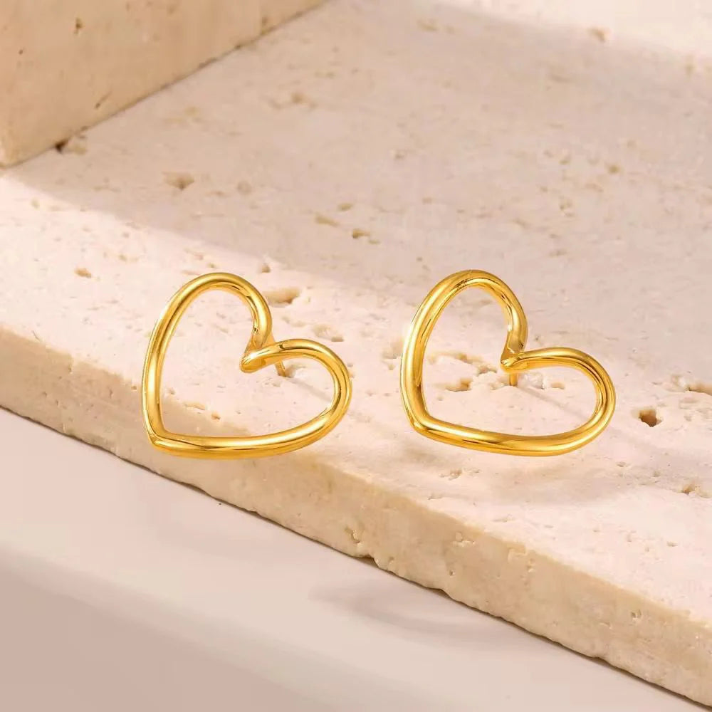 Stainless Steel Heart Earring