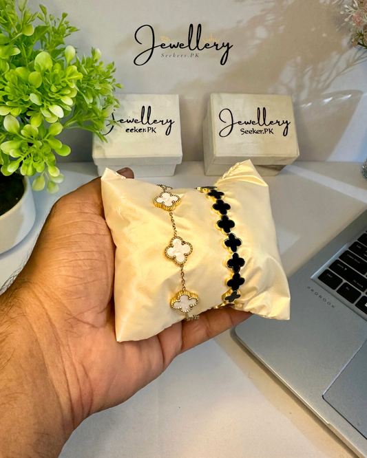 White Bracelet & Black Bangle Deal