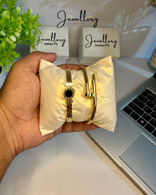 Nail & Black Stone banglles Deal