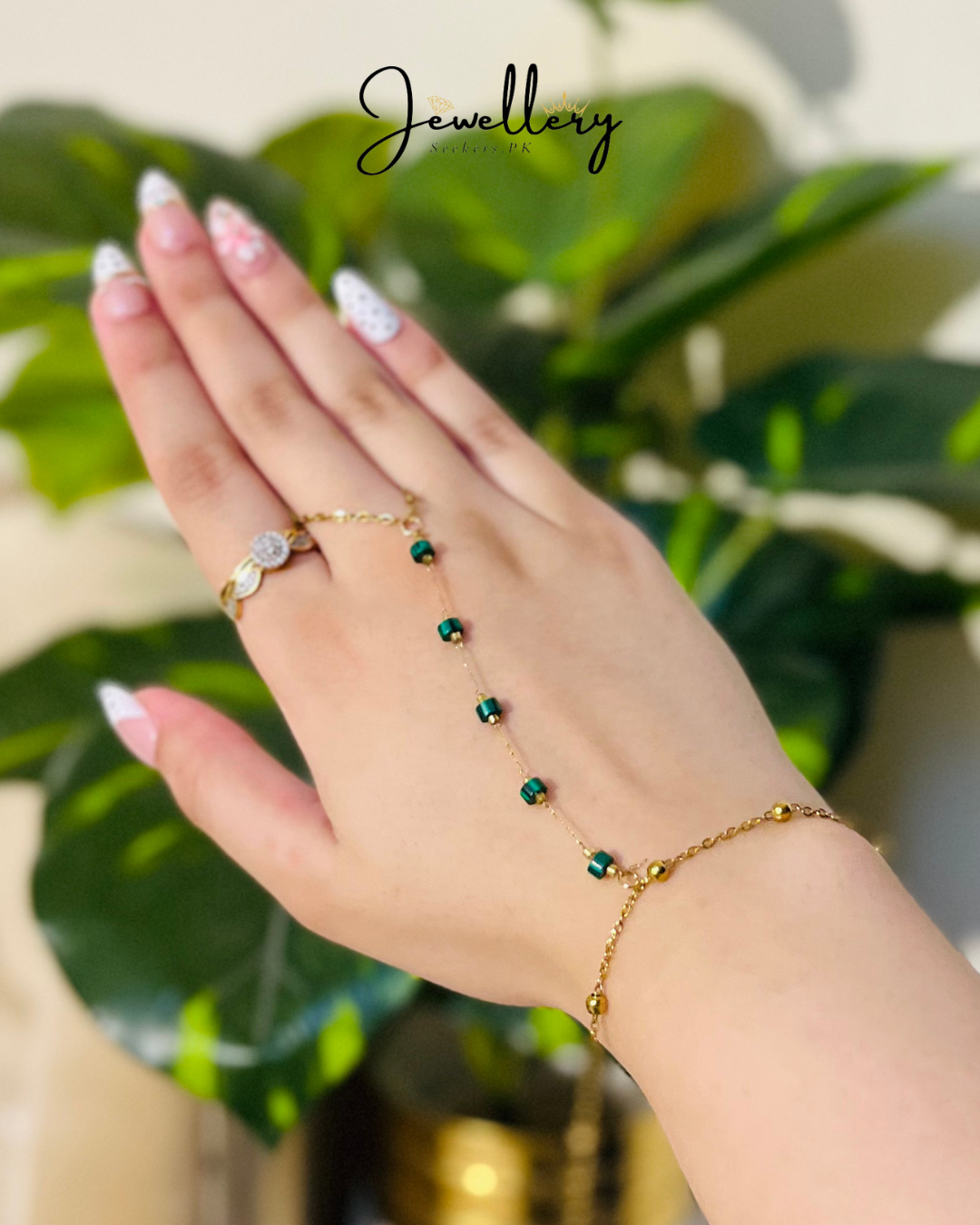 Green Stone Stainless Steel Anja
