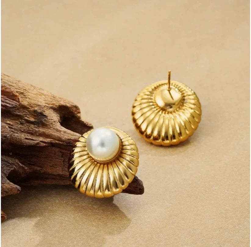Sunlit Pearl Studs