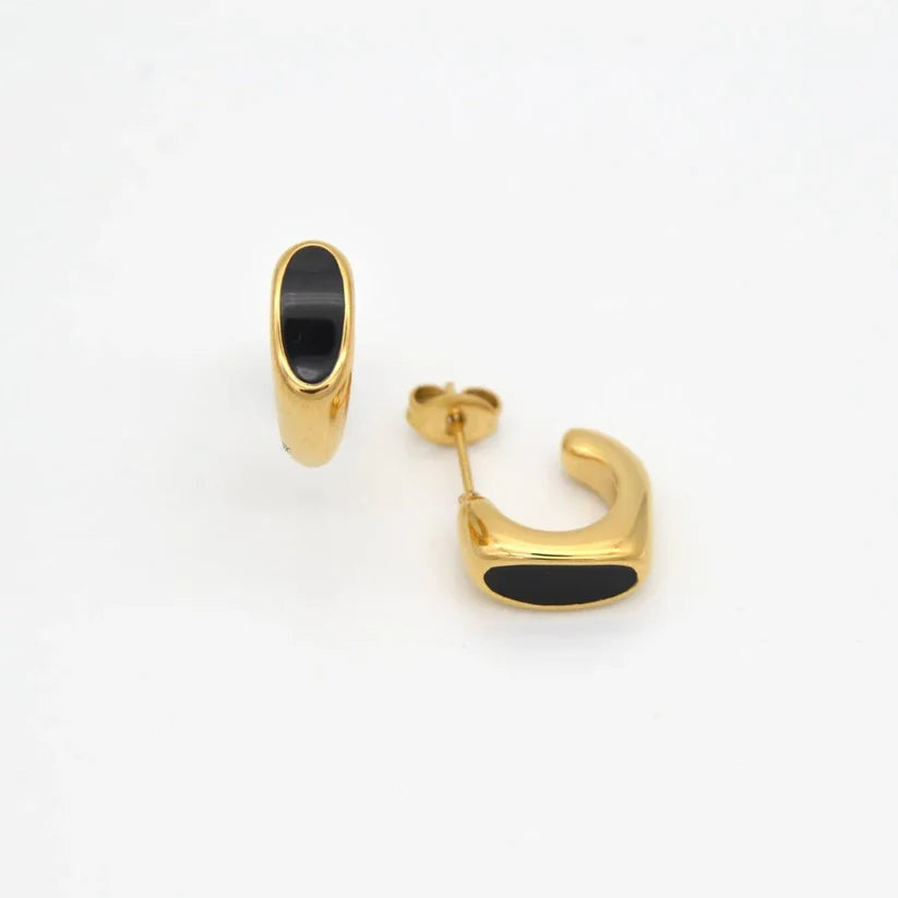 Black Stone Earrings