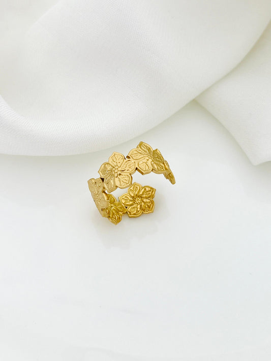 Aria Gold Plated Ring (Adjustable)