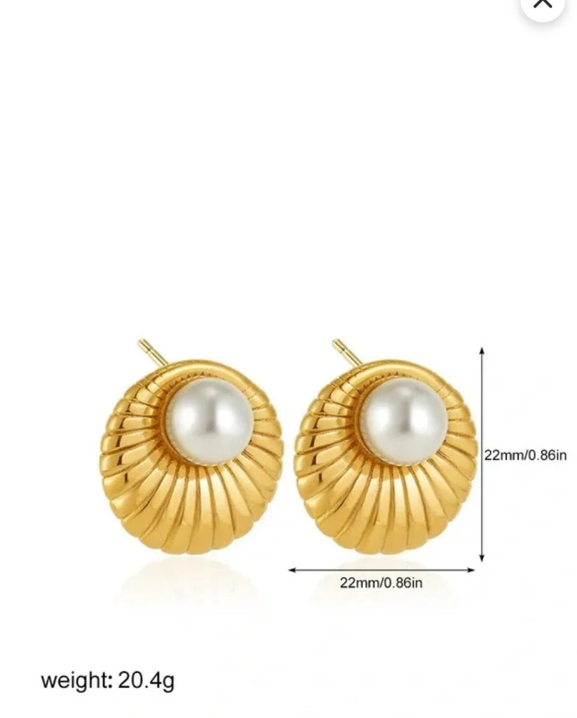 Sunlit Pearl Studs