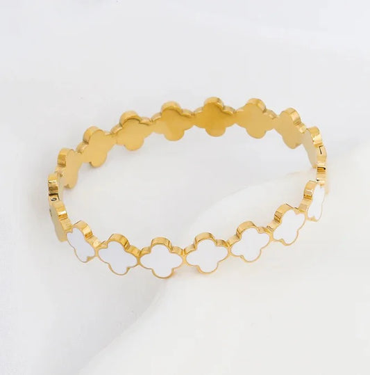 Stainless steel All in All Black Clover bracelet