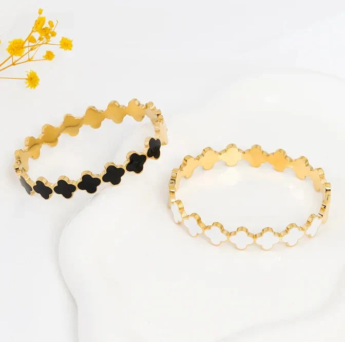Stainless steel All in All Black Clover bracelet