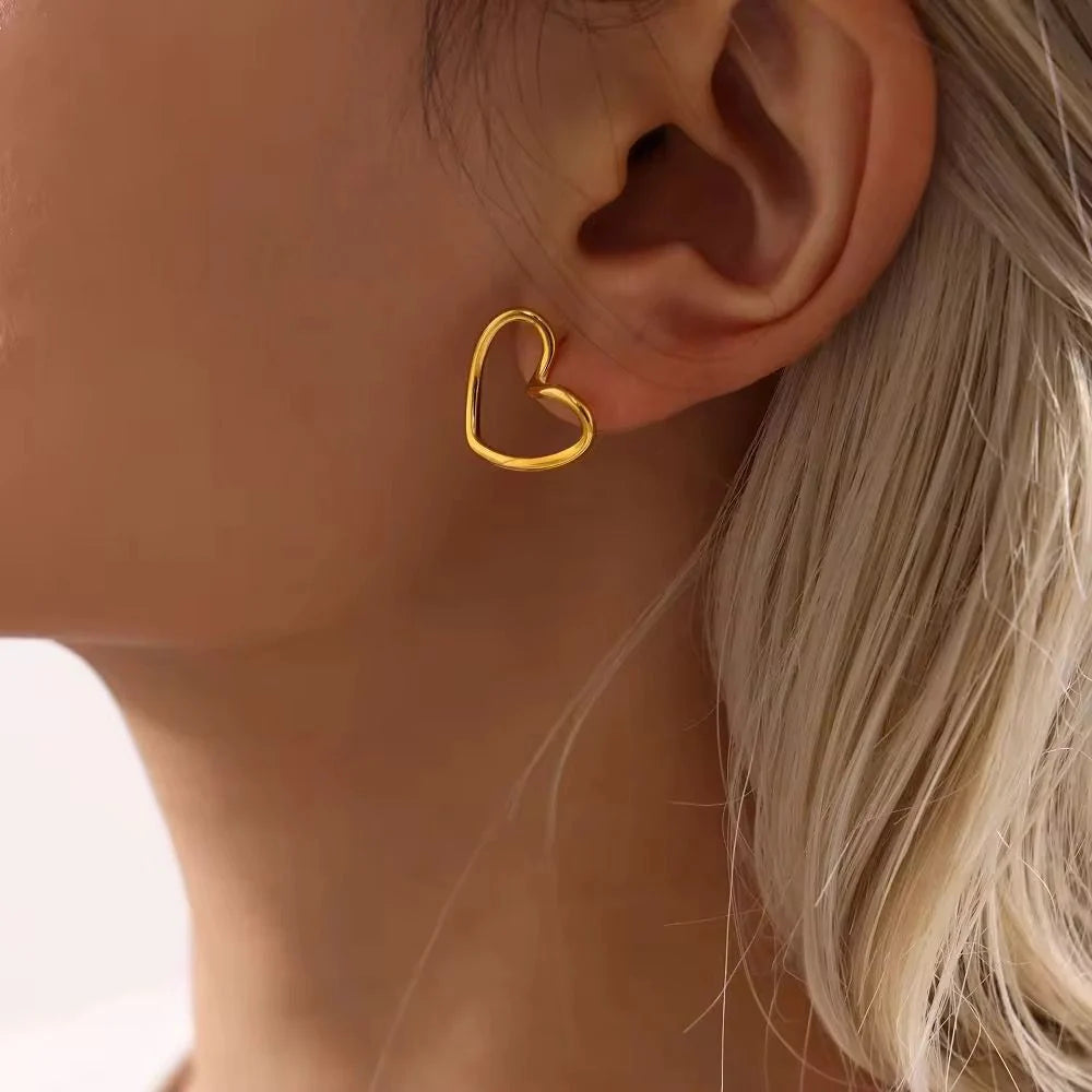Stainless Steel Heart Earring