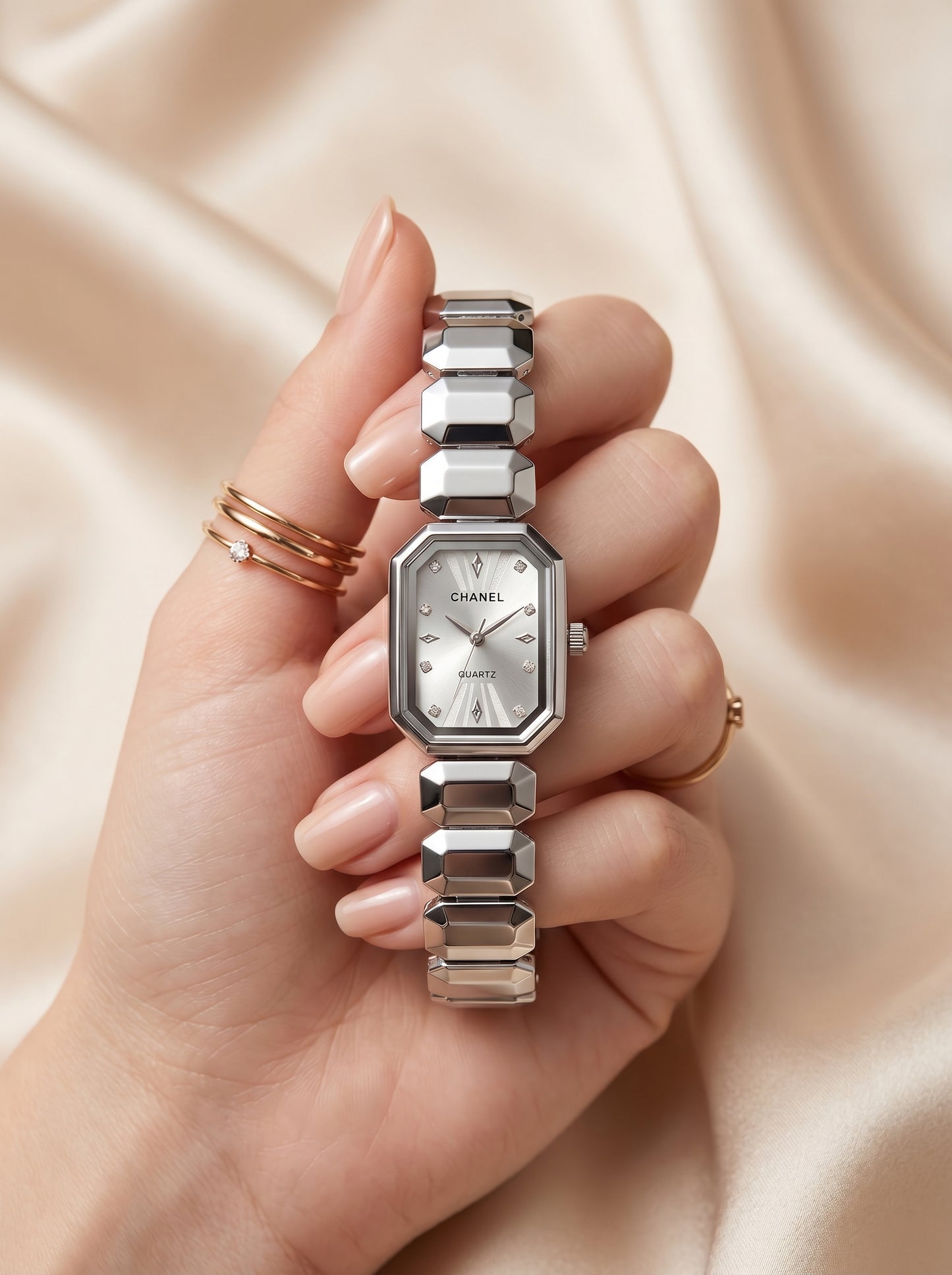 Chanel Silver Elegant Oval Women Watch