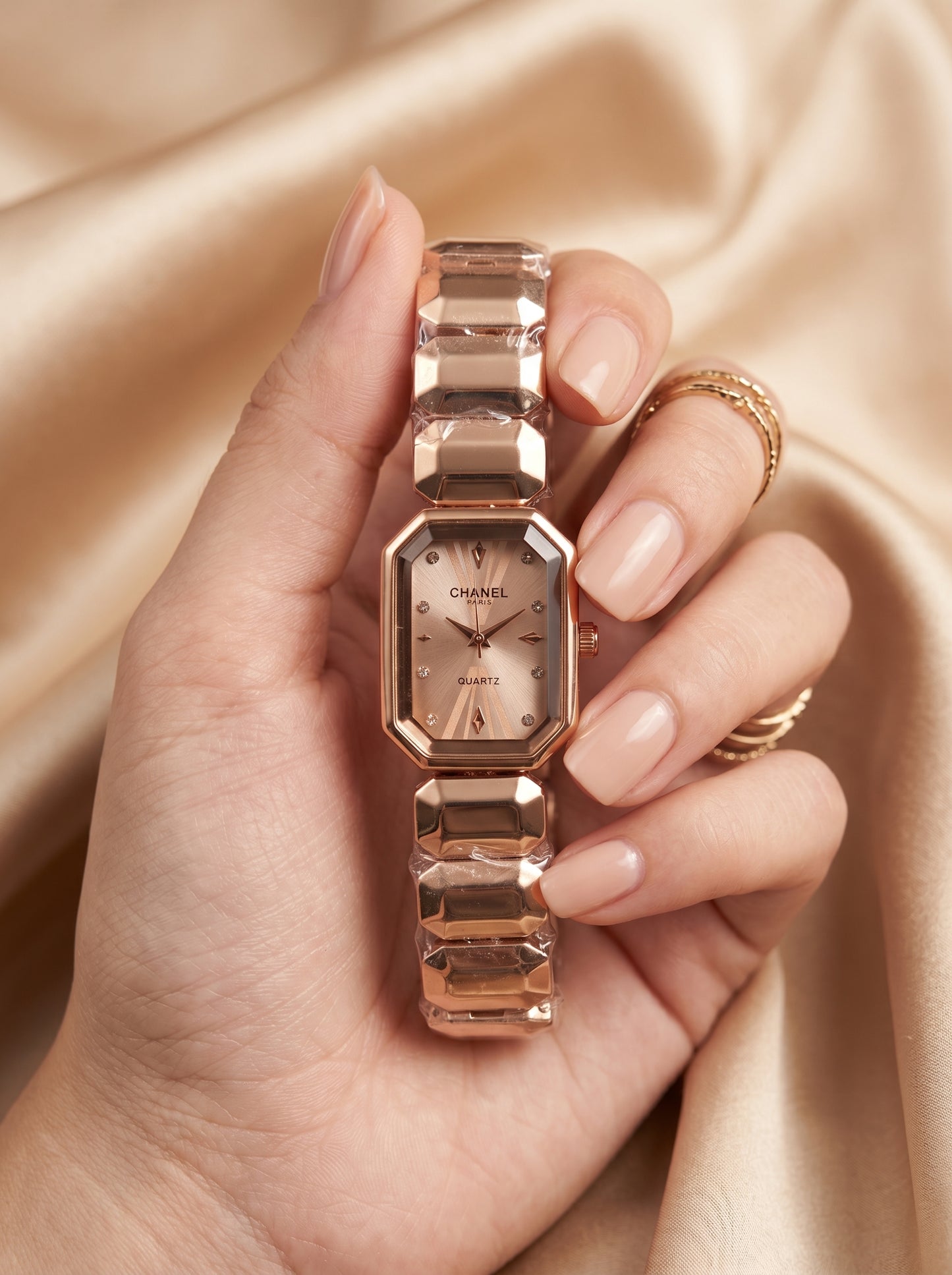 Chanel Rose Gold Elegant Oval Women Watch