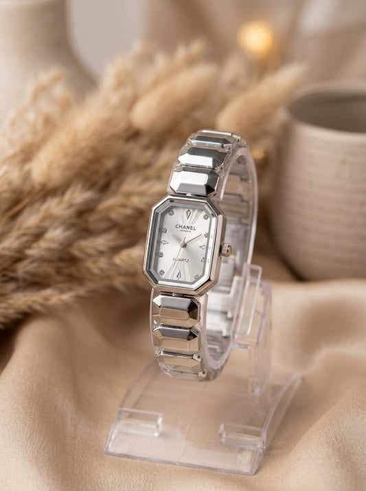 Chanel Silver Elegant Oval Women Watch