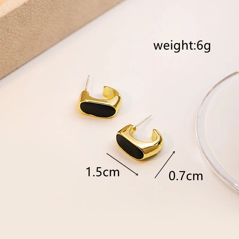 Black Stone Earrings
