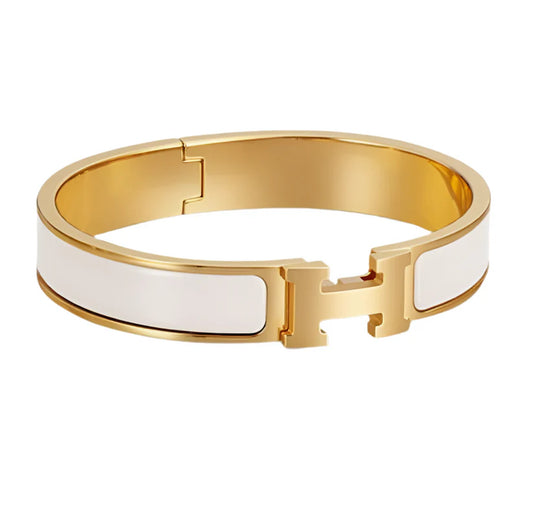 Hermes White Bangle