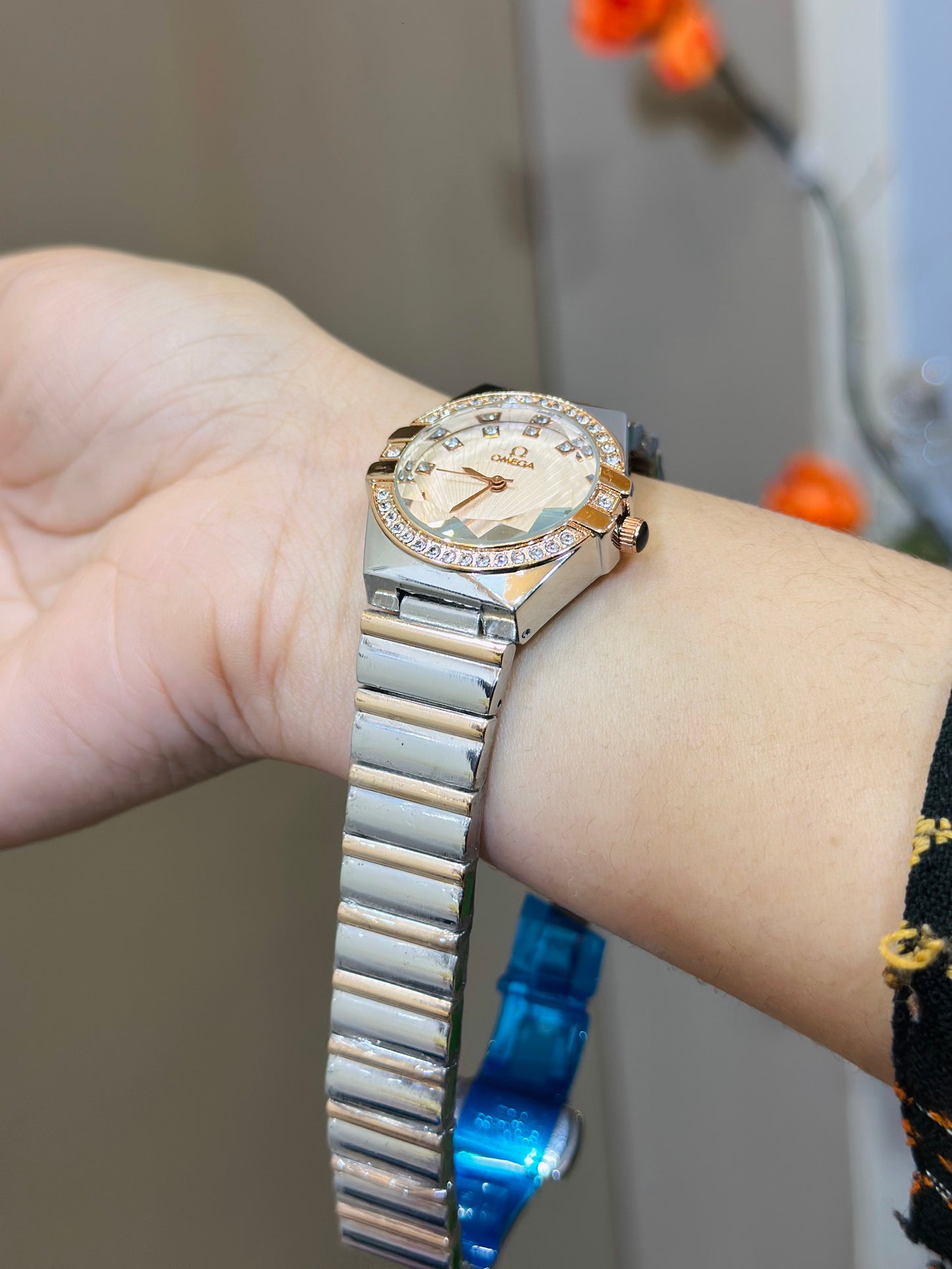 OMEGA Silver Tone Women Watch