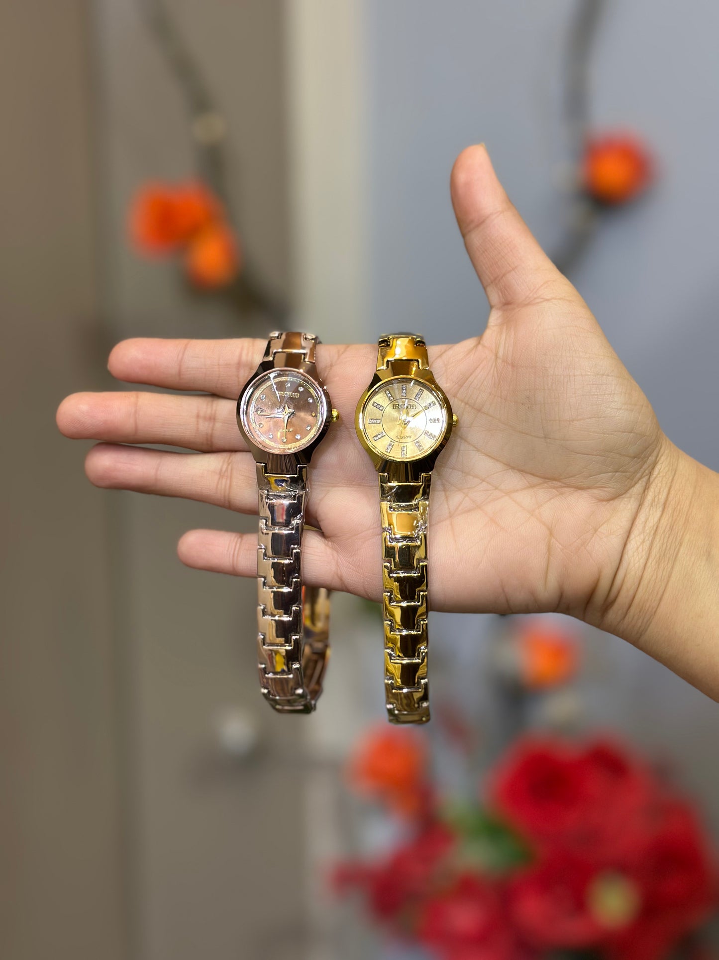 Mini Rose-Gold Stone Women Watch