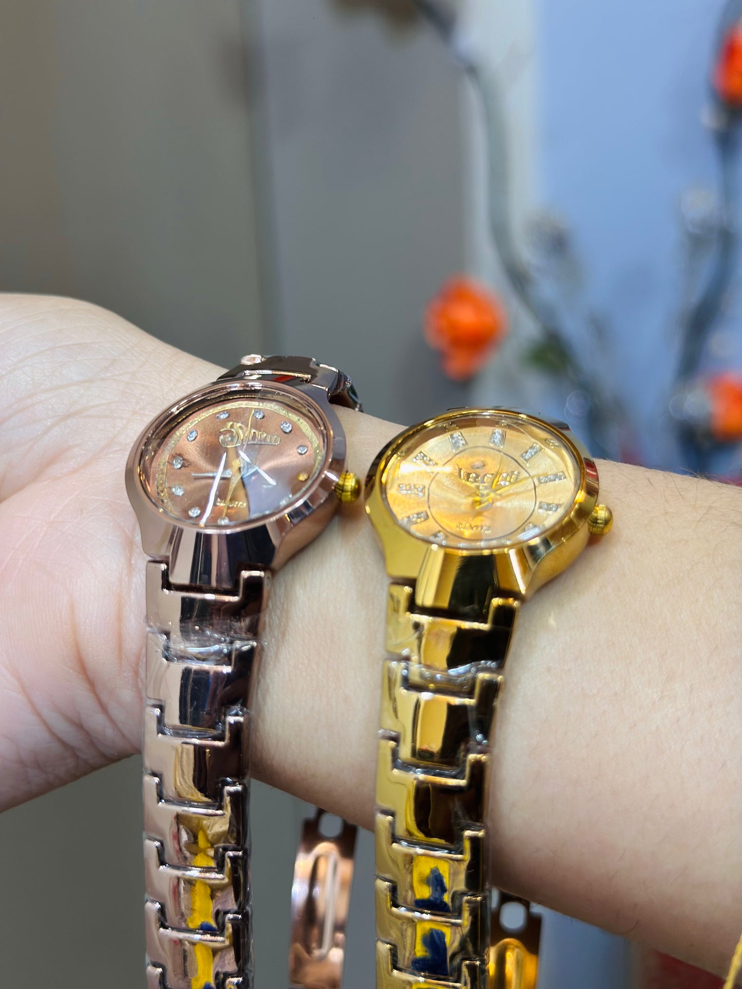 Mini Rose-Gold Stone Women Watch
