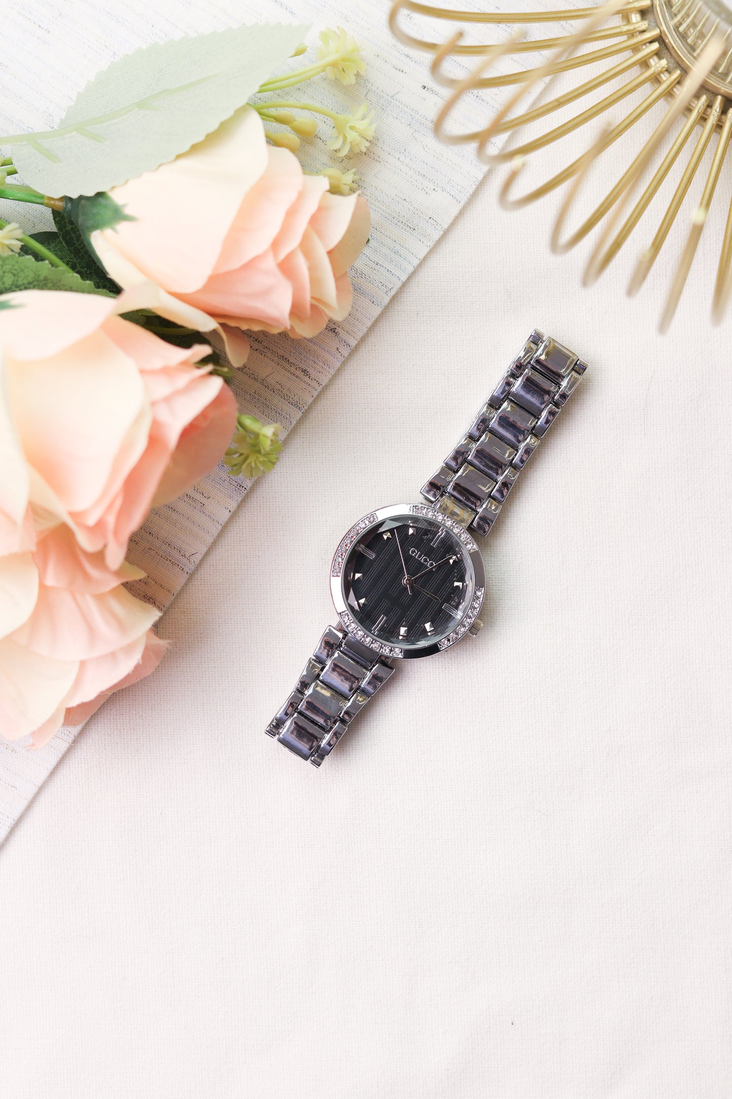 Gucci Recta Women Watch (Black Dial)