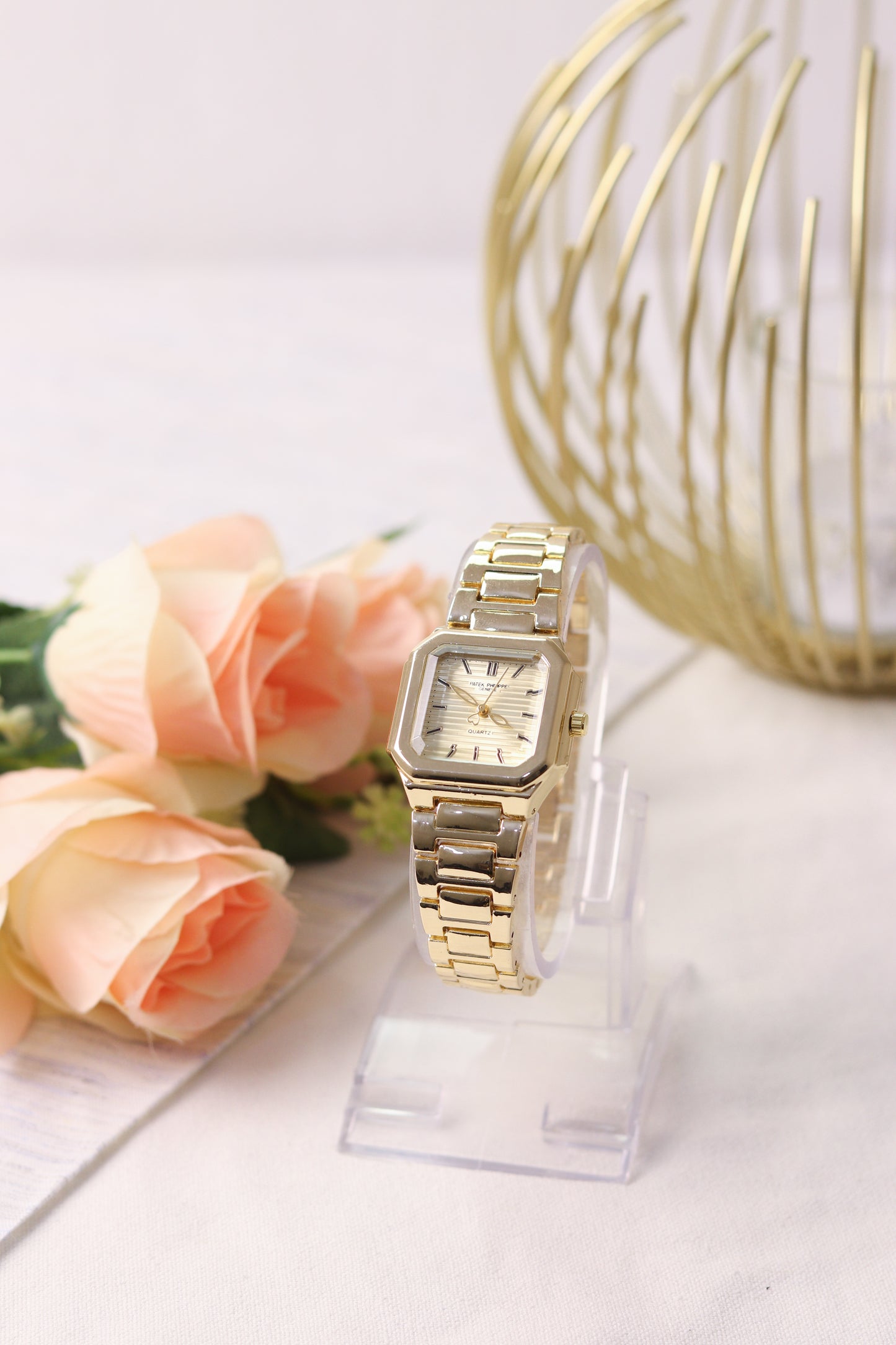 Patek Philippe Geneve Quadra Crystal Women Watch