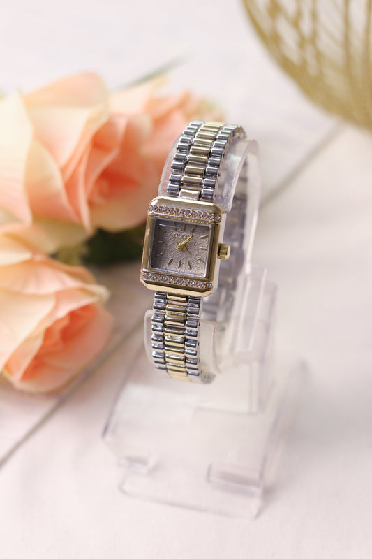 Gucci Rectangular Gleam Women Watch (Two-Tone)