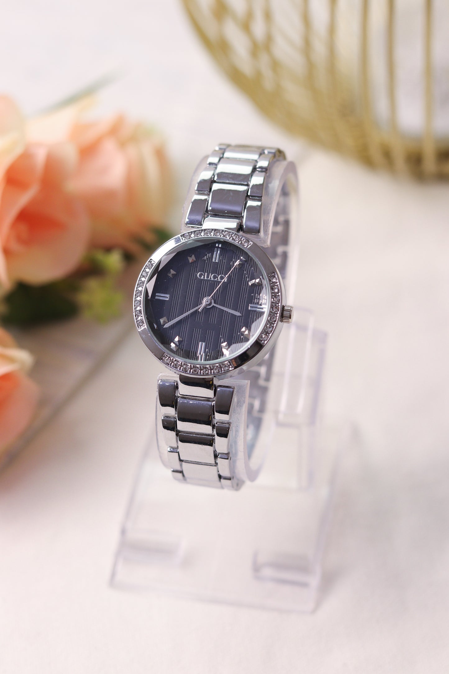 Gucci Recta Women Watch (Black Dial)