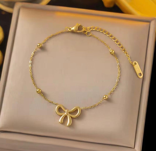 Bow Style Gold Plated Bracelet
