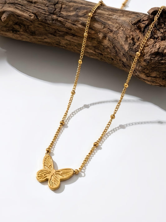 Elegant Butterfly Charm Necklace