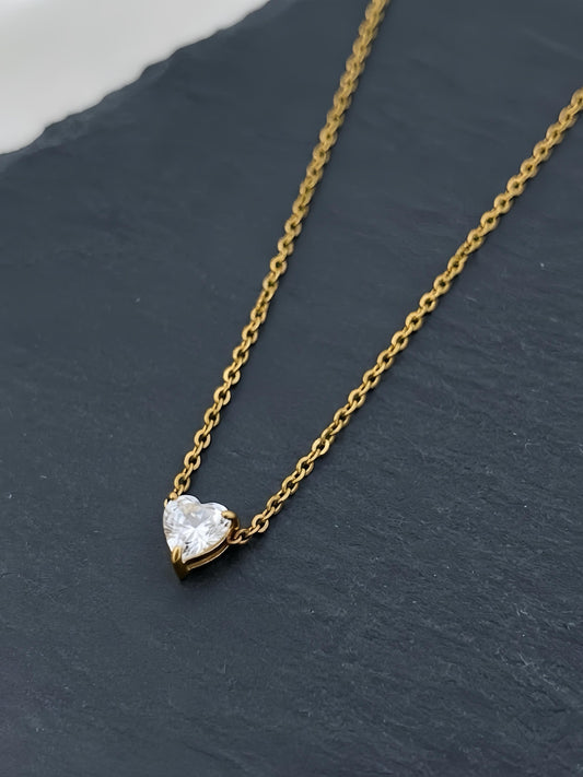 Heart Diamond Style Stainless Steel Necklace