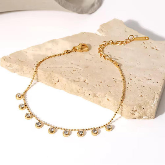 White Stone Stainless Steel Bracelet