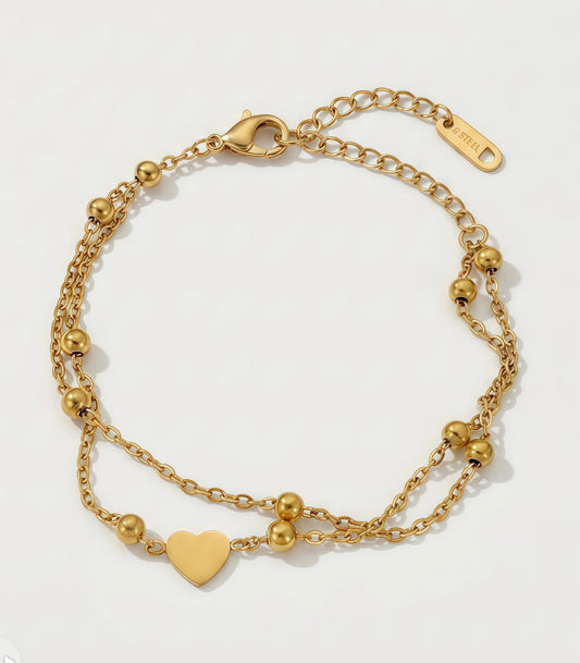Premium Heart StyleStainless Steel Bracelet