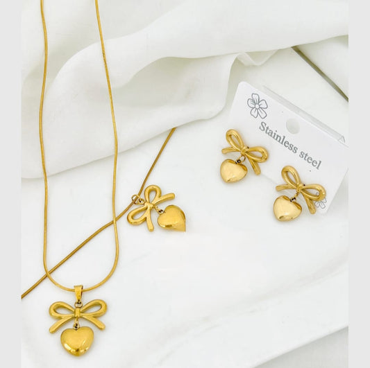 Bowknot Heart 3 Piece Set