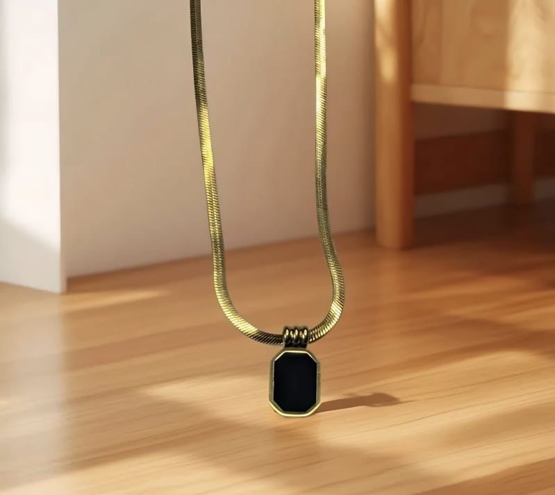 Black Stone Necklace