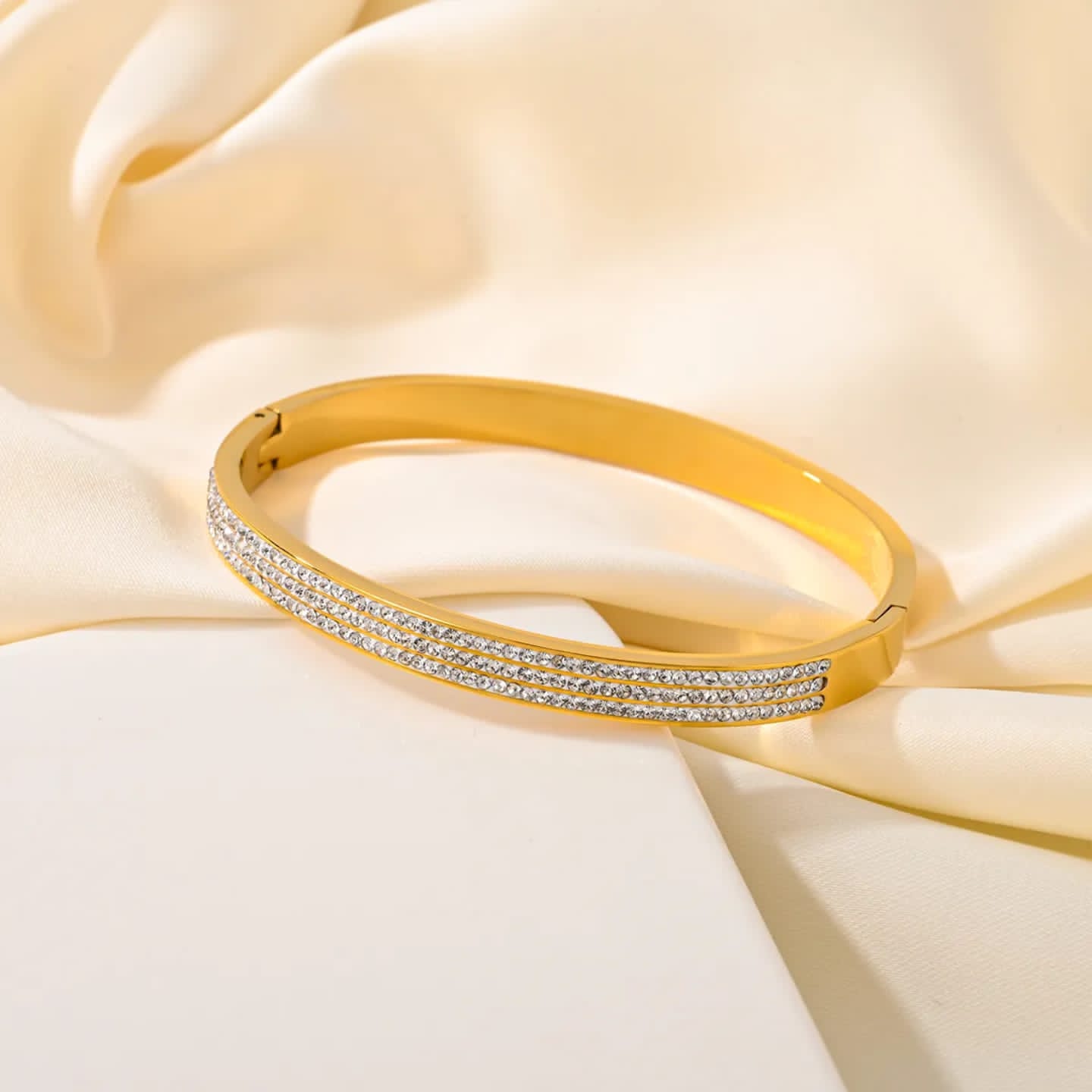 3 Layer Stone Bangle