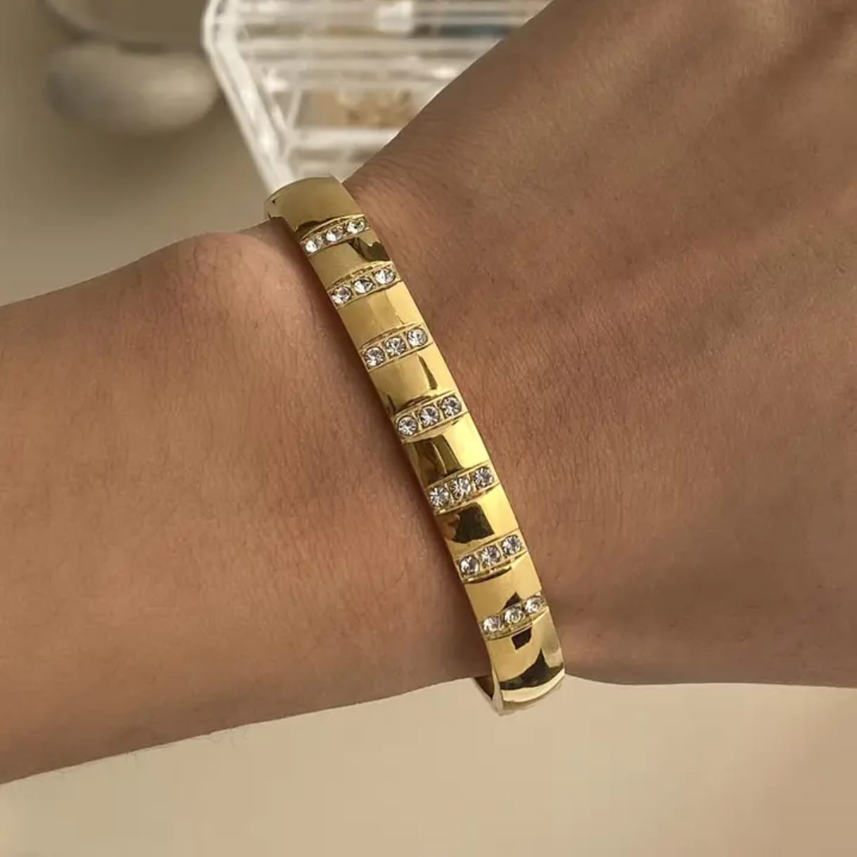 White Stone bangle