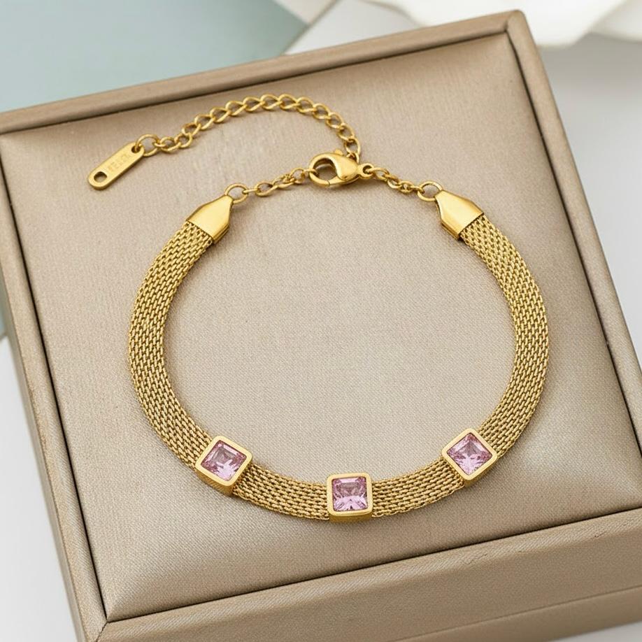 Shimmer Stainless Steel Bracelet