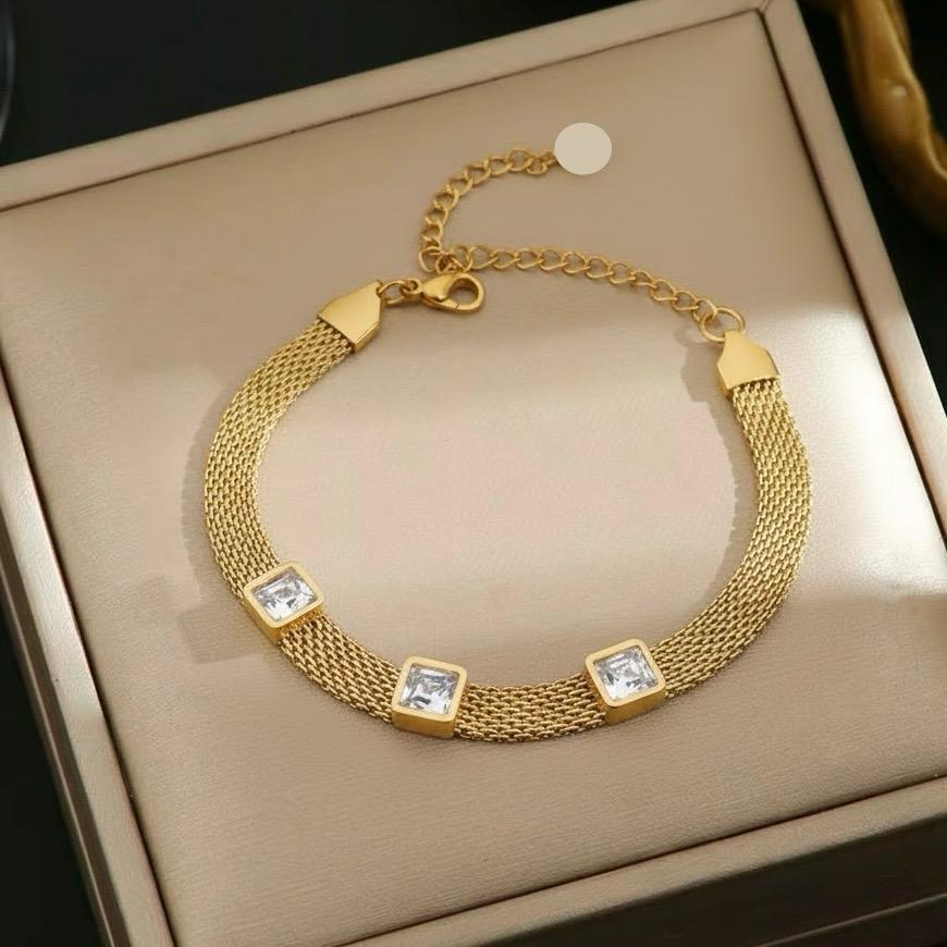 Shimmer Stainless Steel Bracelet