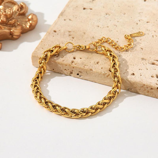 New Twisted Stainless Steel Braclete