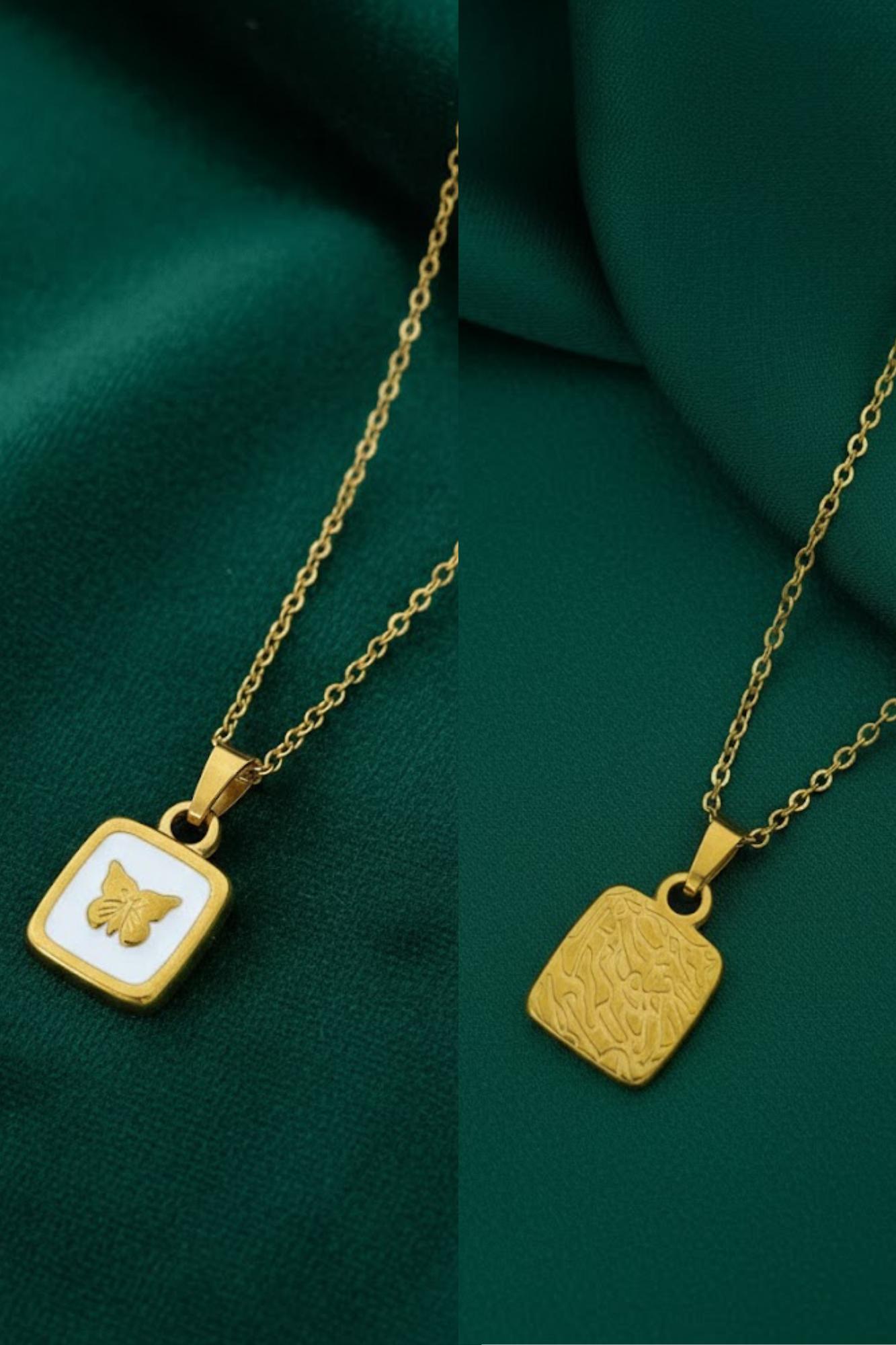 butterfly Golden Stainless Steel Necklace