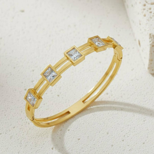 Spark Line Stainless Steel Bangle