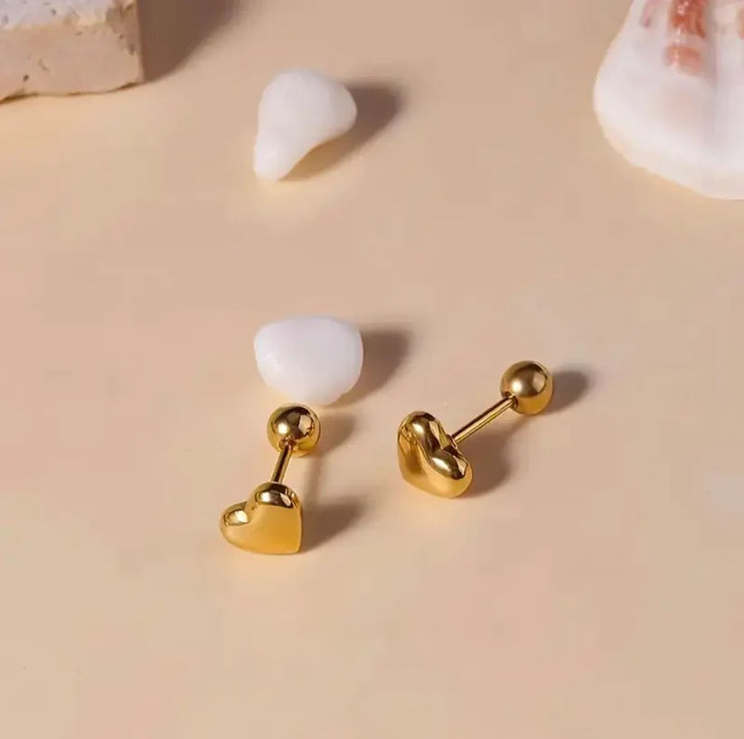 Gold Hear Earring
